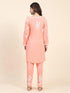 Fizaa Chikankari Short Modal Kurta Set - Peach
